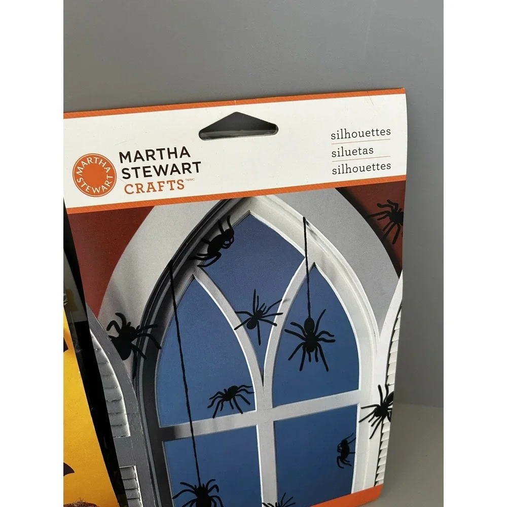 2012 Martha Stewart Halloween Crafts Black Bats & Spiders Silhouettes NOS